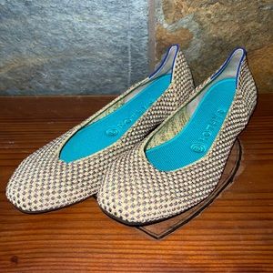 Rothy’s square Toe flats size 9.5 metallic sparkle